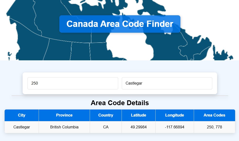 Canada Area Code Finder – Quickly Identify Area Codes Across Canada